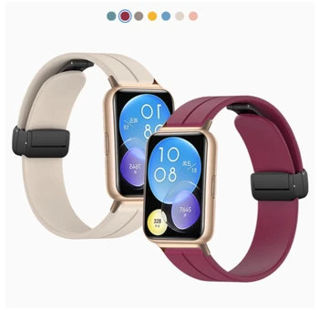 Силиконов ремък за Huawei Watch, гривна Fit 2 Correa, магнитен спортен каишка за часовник Huawei watch, женски мъжки каишка 2/1