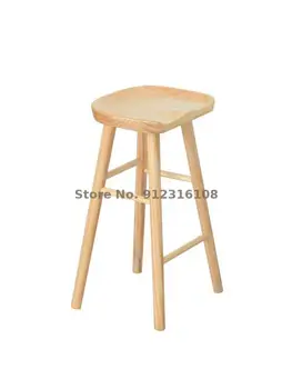 Скандинавски бар стол от масивно дърво, дървена бар стол от черен орех, дом на маса, на стол с висока прическа, стол с висока прическа