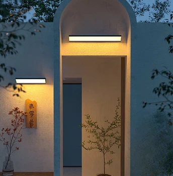 Слънчева лампа за вътрешен двор, външен стенен монтаж, лампа за вила, настолна лампа, за стая, модерна стенни лампа в ивицата пред вратата