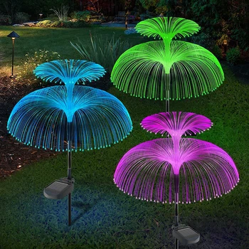 Слънчеви градински фенери, 7 които променят цвета на слънчеви медузообразных фенери, водоустойчив външни за алеи, вътрешен двор, двор, декор тревата