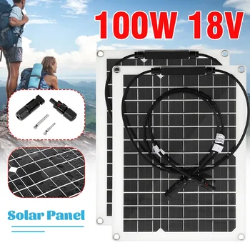 Слънчеви панели 100 W 18 от Водоустойчив Панел за слънчева енергия Монокристаллическая слънчеви батерии за Кемпери Лодката на Колата Къмпинг Зарядно устройство