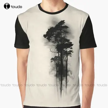 Тениска с изображение на Зачарованного гори По Поръчка Aldult Teen Унисекс С дигитален Печат, Тениски По поръчка-Подарък Xxs-5Xl, Градинска облекло
