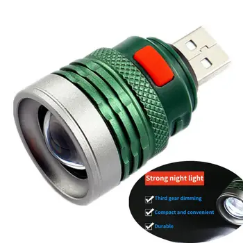 Ултра Ярък Преносим USB фенерче mini мащабируем 3 режима на USB Flash light факел lanterna Захранва от USB интерфейс power bank