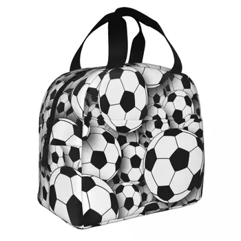 Футболна изолирана чанта за обяд, футболни топки, Спортни многократно термосумкой, обяд-бокс, чанта за пикник в колежа
