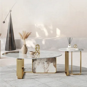 Холна маса със скандинавски минимализме за всекидневната, модерни и луксозни дизайнерски холни маси Отстрани, Малка Мебели за дома Tavolino Da Salotto
