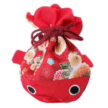 Чанти за рожден ден, подаръци, златна рибка, торбичка за бонбони, Коледна плат в японски стил за деца