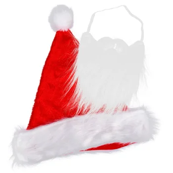 Шапка Брадата на Дядо Коледа, Червена Рокля, аксесоари, принадлежности, комплекти подпори за cosplay, Подправяне