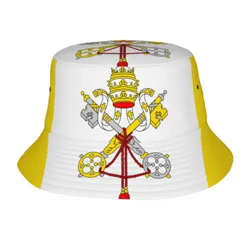Широка периферия шапка унисекс, шапка-боб в стил хип-хоп Gorros, панама с принтом Хартата на Ватикана, плажна шапка за риболов от слънцето